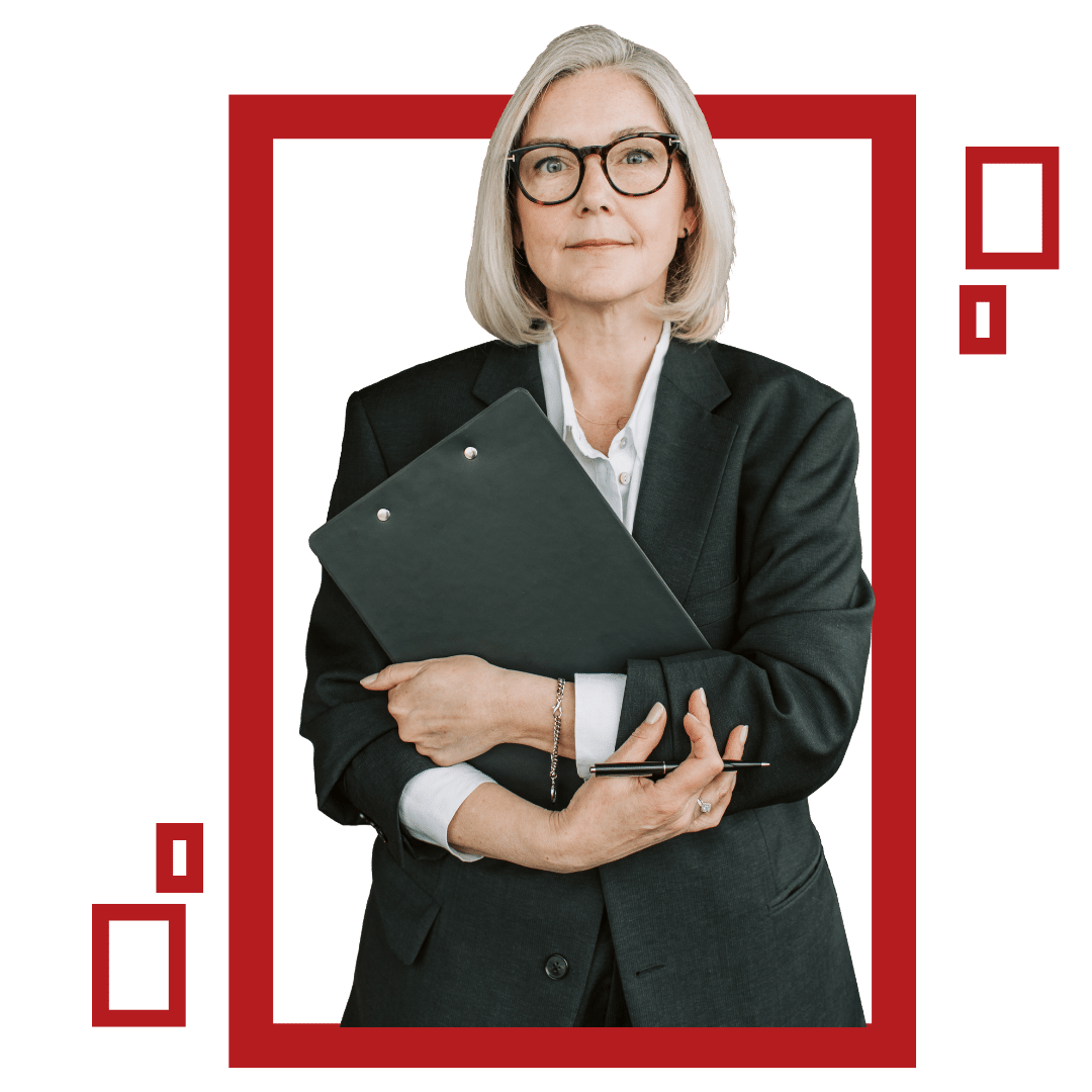 professional accountant holding a business log book